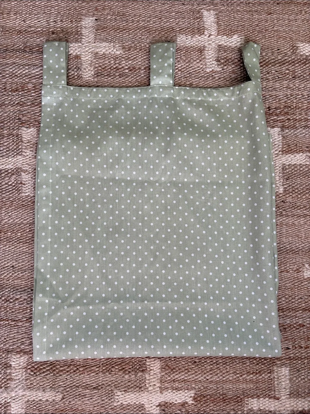 Sage green Polka Dot curtains - 4 Panels